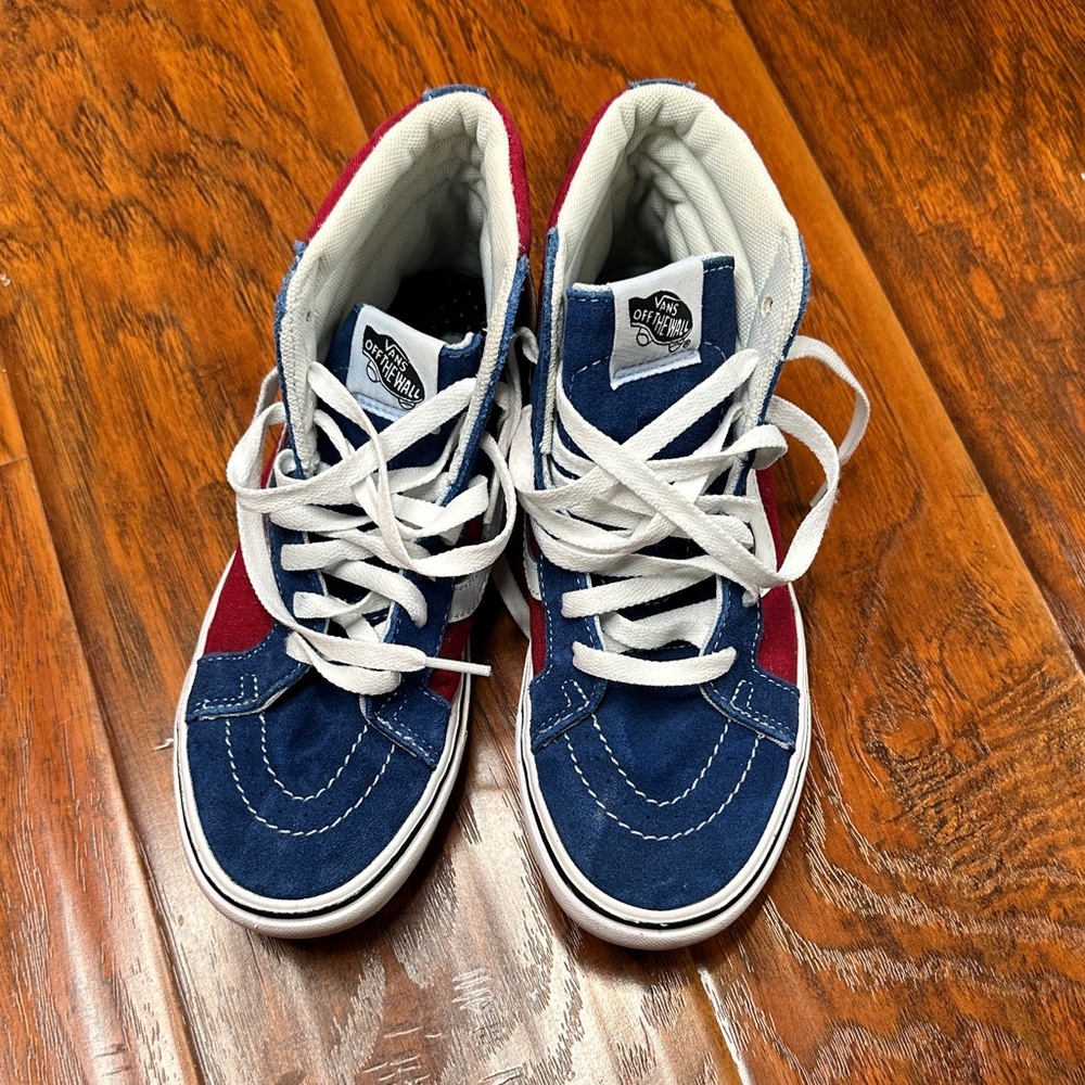 Vans High-Top Sneakers - Blue and Red
